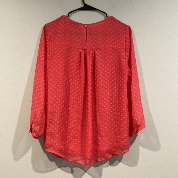 The Limited Pink Polka Dot Loose Fit Blouse - Size Medium - Picture 6 of 6